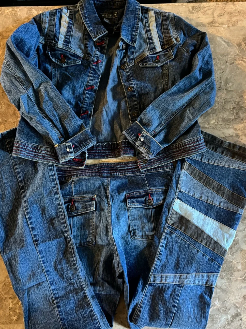 Vintage Blue Denim Jacket/Pant set